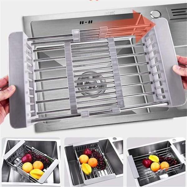 Retractable Stainless Steel Sink Drainer Rack