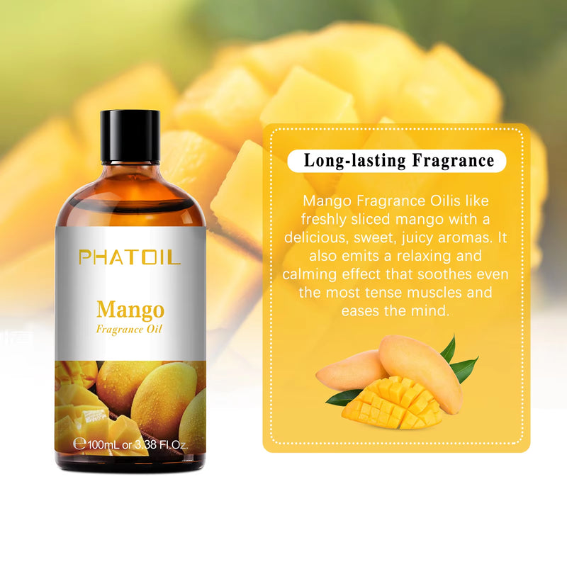 100ML Coconut Peach Blueberry Mango Fragrance Oil Apple Banana Grape Lemon Aroma Oil for Oil Diffuser Soap Candle Making