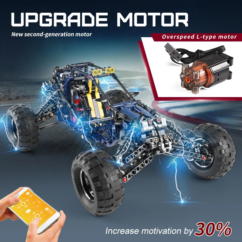 MOULD KING 18018 Technical Climbing Car The MOC-3028 lightning APP Remote Control Car Model Bricks Toys For Kids Christmas Gifts