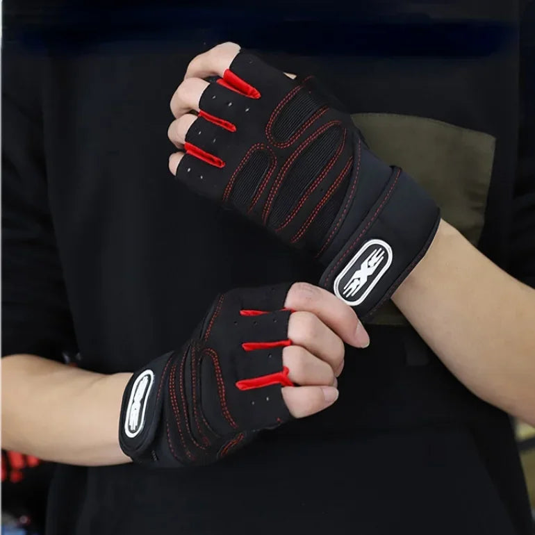 New Gym Gloves Fitness Weight Lifting Gloves Body Building Training Sports Exercise Cycling Sport Workout Glove for Men Women M/