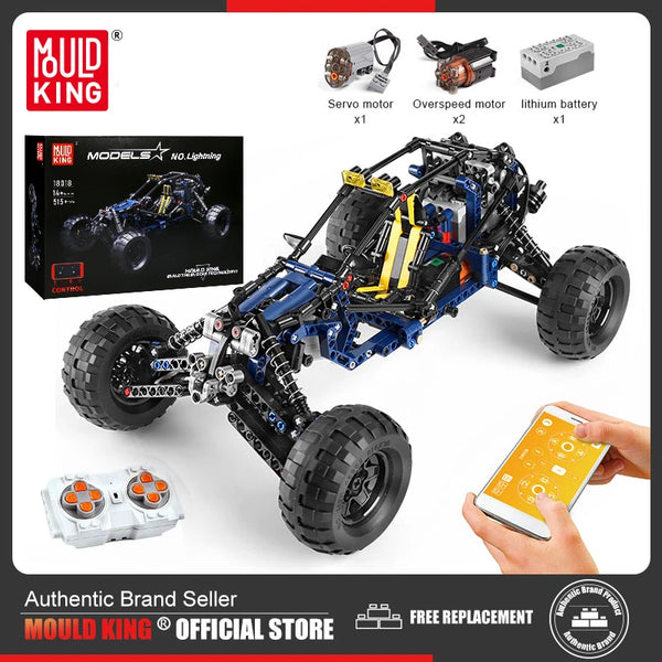 MOULD KING 18018 Technical Climbing Car The MOC-3028 lightning APP Remote Control Car Model Bricks Toys For Kids Christmas Gifts