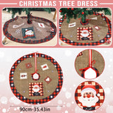 Christmas Tree Skirt Decor Creative Exquisite Printing Santa Claus Tree Bottom Decoration Christmas Supplies Ornaments navidad