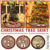 Christmas Tree Skirt Decor Creative Exquisite Printing Santa Claus Tree Bottom Decoration Christmas Supplies Ornaments navidad