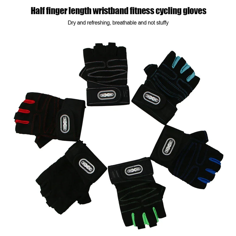 New Gym Gloves Fitness Weight Lifting Gloves Body Building Training Sports Exercise Cycling Sport Workout Glove for Men Women M/