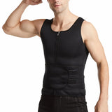 Men's Breathable Waist Trainer - Double  Sauna Vest for Back Support & Slimming Fitness Gym Workout