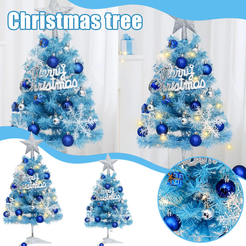 Christmas Artificial Blue Christmas Tree With Lights Decor Including Xams Decor Flocking Perfect Christmas Decorations For Home