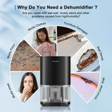 Air Dehumidifier Portable Mute Moisture Absorbers Machine Air Dryer For Home Bedroom Office Kitchen Deodorizer Dryer UK plug