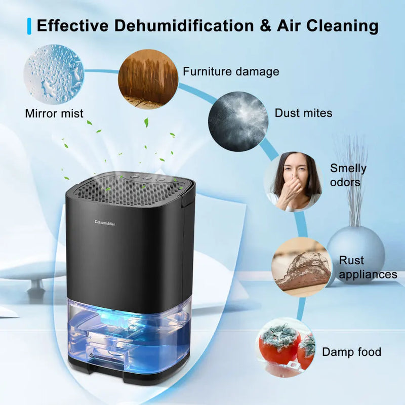 Air Dehumidifier Portable Mute Moisture Absorbers Machine Air Dryer For Home Bedroom Office Kitchen Deodorizer Dryer UK plug