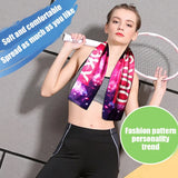 Sports Cooling Towel Printed Breathable Comfortable Quick Dry Sweat Absorption Towel For Fitness Gym Yoga