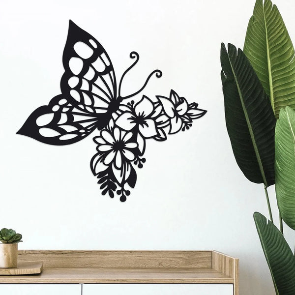 Metal Wall Art Elegant Butterfly Metal Wall Decor Modern Metal Wall Silhouette Easy Installation Home Decoration for Bedroom