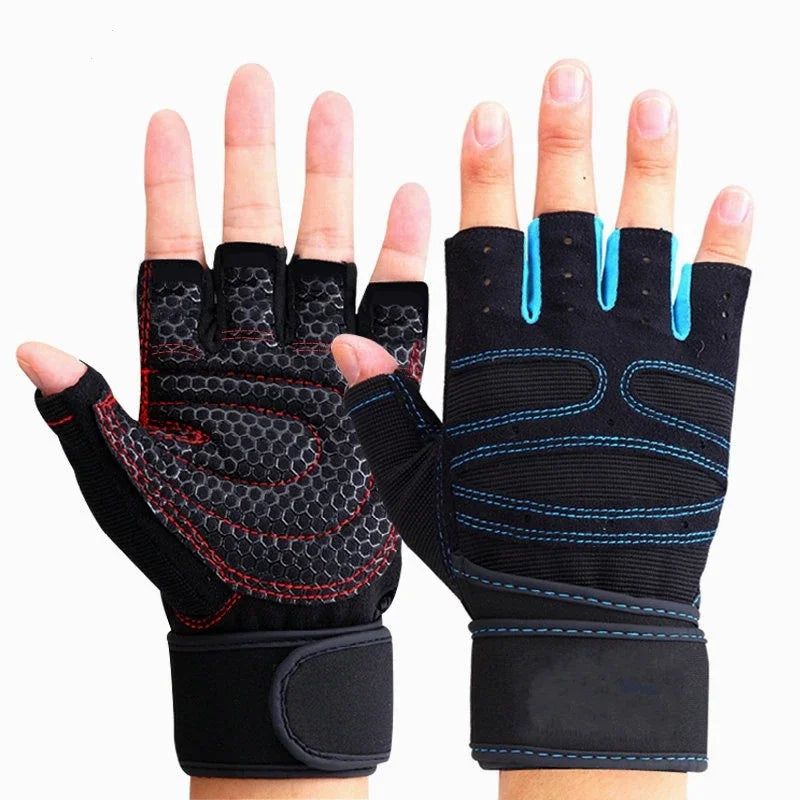 New Gym Gloves Fitness Weight Lifting Gloves Body Building Training Sports Exercise Cycling Sport Workout Glove for Men Women M/