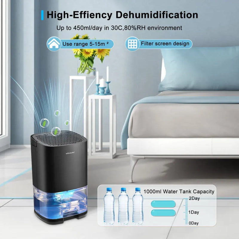 Air Dehumidifier Portable Mute Moisture Absorbers Machine Air Dryer For Home Bedroom Office Kitchen Deodorizer Dryer UK plug