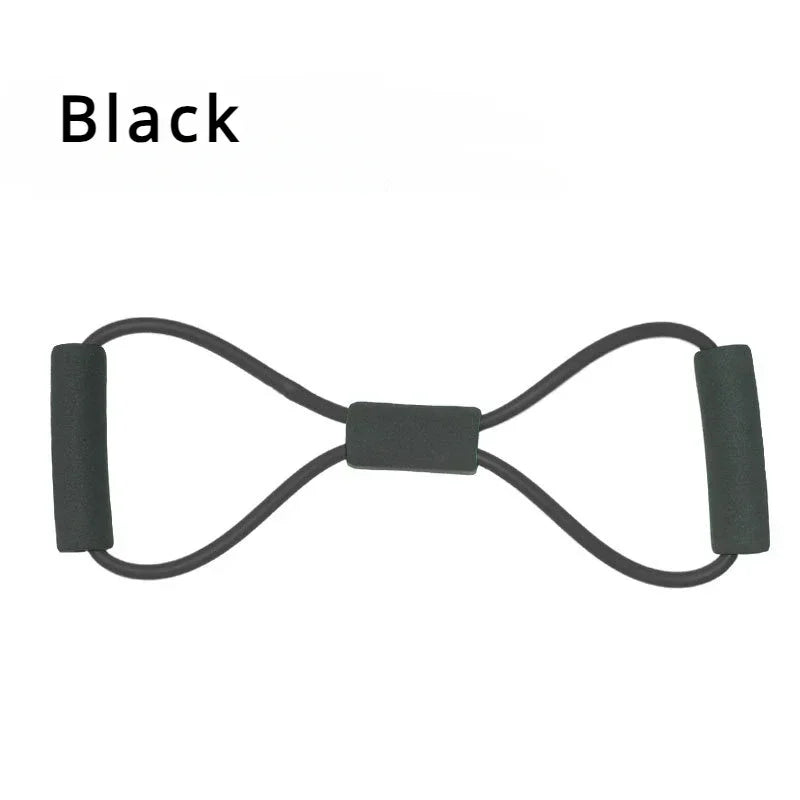 Resistance Fitness Band Yoga Gym Fitness Equipment Pull Rope Figure 8 Elastic Chest Expander Muscle Training Pull Rope Home Gym