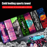 Sports Cooling Towel Printed Breathable Comfortable Quick Dry Sweat Absorption Towel For Fitness Gym Yoga