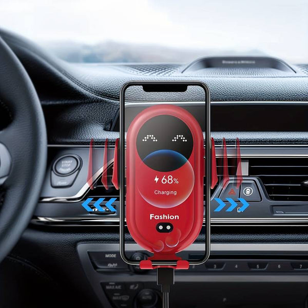 AutoClamp Wireless Car Charging Mount, Silicone Air Vent Holder